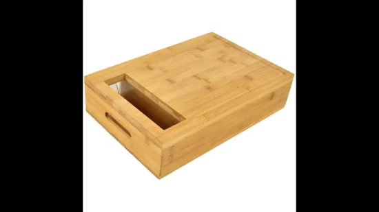 Tábua de corte de madeira de acácia sólida e grossa para cozinha com grau de grão final para alimentos personalizados