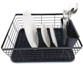 Bandeja de plástico Prateleira de aço à prova de ferrugem para cozinha usada Prateleira para secar pratos