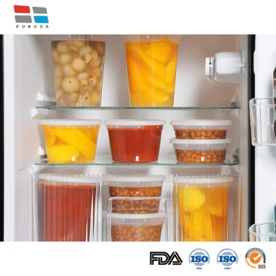 Fukuda Package Material China 2022 New Rectangle Plastic Tampa Freshness Preservation Food Storage Container Box Factory Ready to Ship PLA Packing Box Wholesale