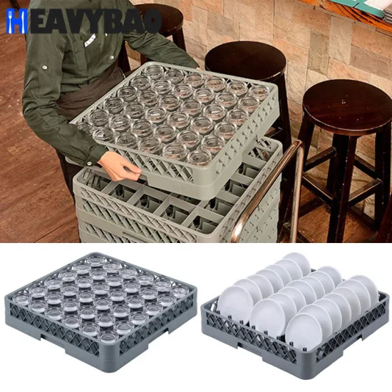 Rack de secagem de vidro para lava-louças de plástico Heavybao com 20 compartimentos